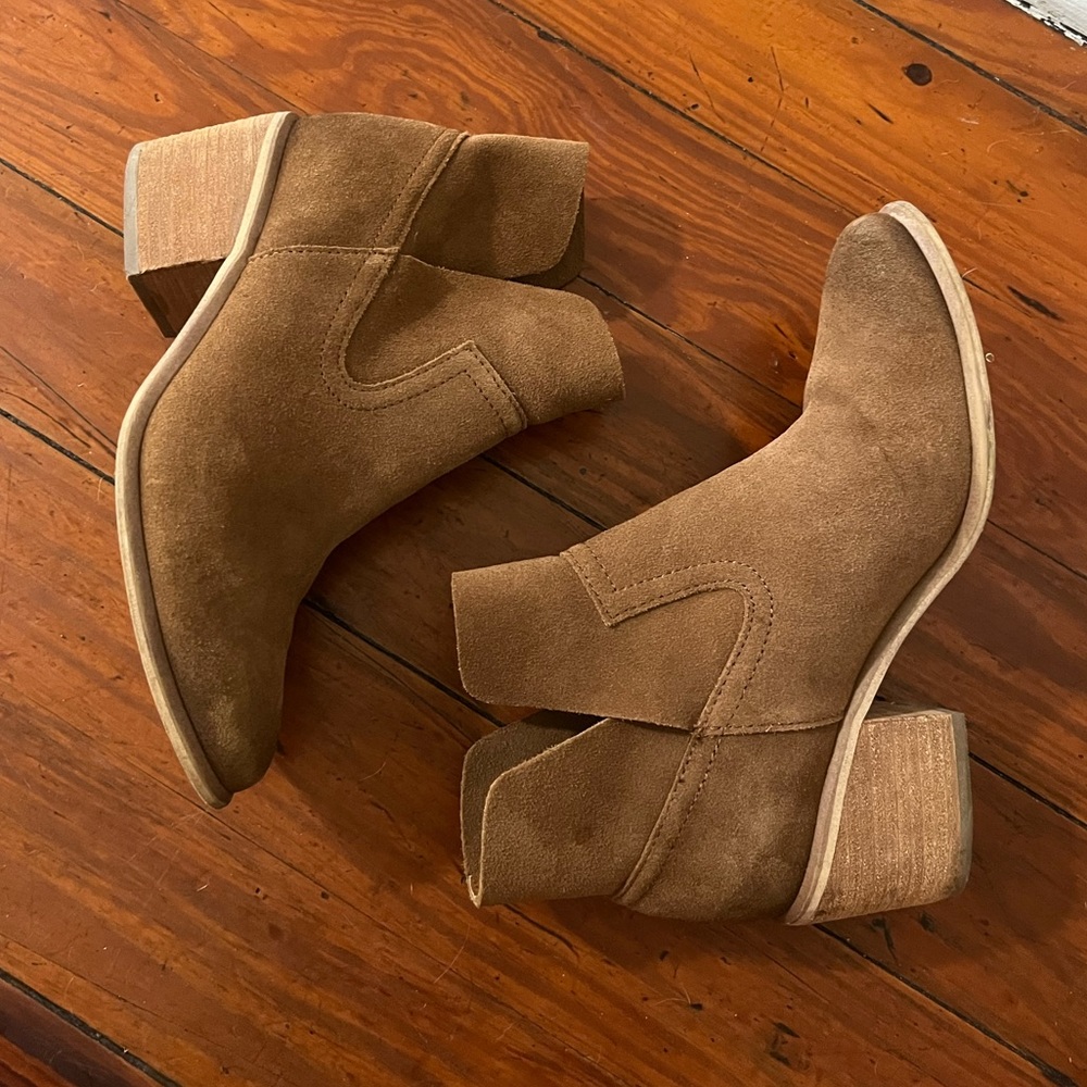 Nordstrom bp brown leather booties size 7